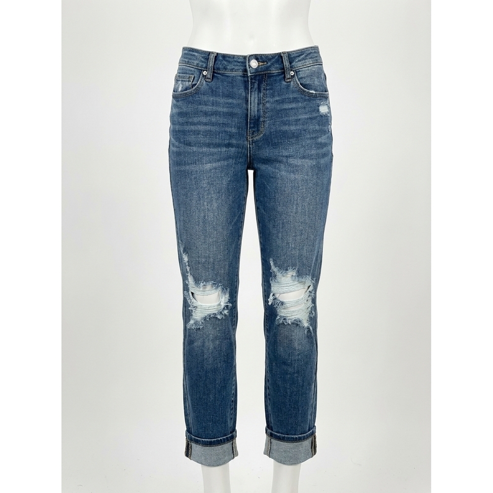 NEW JUDY BLUE first date boyfriend jeans in dark wash